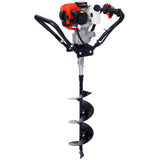 ZUN Post Hole Digger, 43cc Post Hole Digger, Gas Powered Earth Digger with 6&8" and absorber,Earth Auger W465109914