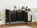 Laundry Hamper with 3 Pull-Out Removable Laundry Bags Clothing Sorter with Shelf and 44076986
