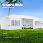 ZUN 10x30' Wedding Party Canopy Tent Outdoor Gazebo with 8 Removable Sidewalls W1205137315