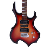 Novice Flame Shaped Electric Guitar HSH Pickup Bag Strap Paddle Rocker Cable Wrench Tool Sunset 57043845