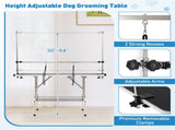 Foldable Pet Grooming Table with Adjustable H-shaped Arms, 330 LBS Capacity for Small-Large Dogs 48300431