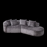 Modern Upholstered Oversized Sectional Sofa, 114-Inch Chenille 4-Seater Extra Deep & Wide Seat W834P236550