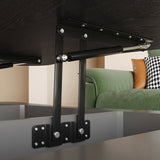 Lift Top Coffee Table for Living Room 42" - Fluted Panel Hidden Storage, Silent Hydraulic Lift, W1445P317474