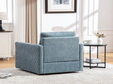29.5''W Upholstered 360&deg Swivel Armchair with Hidden Storage, Comfy Diamond-Shape Tufted Armrests W3118P419159