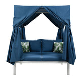 Outdoor Patio Sunbed with Curtains, High Comfort, Suitable for Multiple Scenarios 15401534