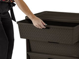(2 pack) Wide 3 Drawer Tower, Plastic Storage Organizer with Removable Decorative Bins, Easy 72364963