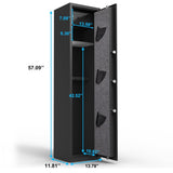 ZUN Large Capacity Metal Rifle Gun Safe,Security Cabinet Rifle Gun Safe With Digital Lock ,Quick Access 88810027