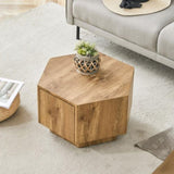 Simple and Practical! MDF material hexagonal coffee table with drawers.Made of high-quality W1151P264015