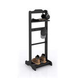 Accent Portable Garment Rack,Clothes Valet Stand with Storage Organizer,Black Finish W760P145329