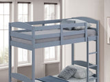 Twin Over Twin Bunk Bed Arch Design Gray Finish B2741P346372
