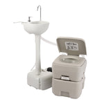 ZUN Portable Removable Outdoor Hand Sink with Portable Toilet （Same as 46793540） 96566688