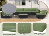 Cushion Covers for 7 Pcs Wicker Rattan Sectional Sofa, 14Pack Cushion Slipcovers Set W419P460549