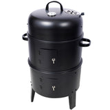 ZUN Charcoal Smoker Grill Wood Smoker Grills Outdoor Cooking 16 Inch Vertical Smoker Portable BBQ Grill W465P216802