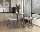 Light Gray Finish Counter Height Table Industrial Design Kitchen Dining Furniture 1pc B011P238919