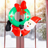 4ft Inflatable Santa Wreath Christmas Decor 5 LED Lights , IP44 Waterproof 90175772