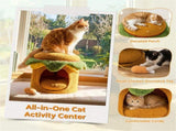 Cheeseburger Theme Cat Nest , Cute Burger Shape with Fried Chicken Plush Toy, No 89390808
