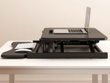 32 Inch Desk Converter, Height Adjustable Sit to Stand Riser, Dual Monitor and Laptop Workstation W2641P192319