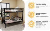 Twin Over Twin Metal Bunk Bed for Kids Boys Girls,Metal Structure Bedframe with Ladders & W1935P294047
