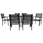 ZUN High-quality Steel Outdoor Table and Chair Set, Suitable for Patio, Balcony, Backyard. 17874316