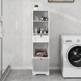 One-Compartment One-Drawer Tilt-Out Laundry Sorter Cabinet - White 32561308