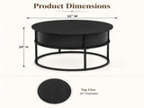 Lift-Top Coffee Table Round Center Table with Hidden Compartment Storage Shelf for Living Room, 55464142