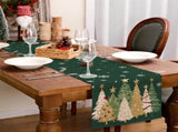 Christmas Table Runner 13x72 Inch, Xmas Trees Snowflakes Holiday Decorative Farmhouse Table 32592343