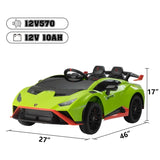 ZUN 12V Battery Powered Ride On Car for Kids, Licensed Lamborghini, Remote Control Toy Vehicle with W2181P143783