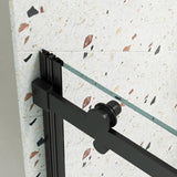Glass shower door, sliding door, with 5/16" tempered glass and Matted Black finish 5474 W2122P229053