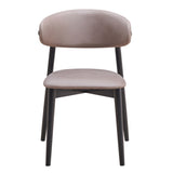 Grey and Black Padded Side Chair B062P209269