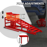 ZUN 2 Pack Hydraulic Car Ramps 5T 11000lbs Low Profile Car Lift Service Ramps Truck Trailer Garage, 26009820