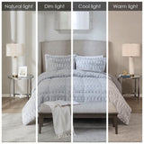 King/Cal King Back Print Long Fur Comforter Mini Set B03597195