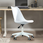 ZUN Modern Home Office Desk Chairs, Adjustable 360 &deg;Swivel Chair Engineering Plastic Armless Swivel W1512P294258