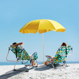 63*65*82cm Short Oxford Cloth Silver White Aluminum Tube Bearing 100kg Beach Chair Lemon 97425952