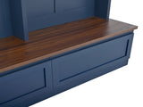 Farmhouse 4-in-1 Hall Tree with Wood Grain Bench, Mudroom Versatile Coat Rack with 2 Large Drawer, 42650032