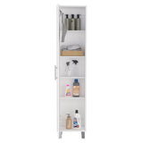 Laska 70" Tall Storage Cabinet Broom Closet with Broom Hangers,and Four Shelves B200P239805