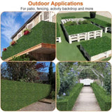 12Pcs 23.6x15.75in Artificial Boxwood Topiary Hedge Plant Grass Backdrop Fence Privacy Screen Grass 27411615