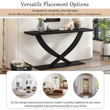 Mirod 57'' Modern Rustic Console Table with Cross-Leg Design,Sturdy Construction and Ample Surface N760P214643B