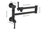 Pot Filler Faucet Wall Mount Pot Filler Faucet, Modern Brass Pot Filler Two-Attachment Wall Mount W928104082