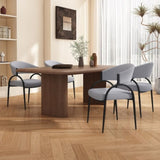 Upholstered Dining Chairs With Metal Legs ,Gray N768P184752L