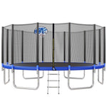 ZUN 16FT Trampoline for Kids with Safety Enclosure Net, Basketball Hoop and Ladder, Easy Assembly Round 01430998