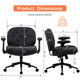 Cross Legged Chair with Flip-up Armrests, Cross Legged Office with Wheels, Comfy Swivel 26162829