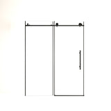 Frameless shower door 56-60 "W x 76" H, 1/4 " Clear Tempered Glass, Explosion Proof Film, W1675P306962