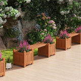 2-in-1 Outdoor Planter & Bench - Solid Wood Build, Waterproof Finish, Perfect for Potted 42903818
