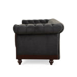 ZUN VIVALUX 59.44" Chesterfield Velvet Loveseat Sofa,2-Person Rolled Arm Dutch Plush Upholstered Sofa N762P178705E