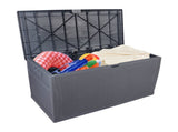 120gal 460L Outdoor Garden Plastic Storage Deck Box Chest Tools Cushions Toys Lockable Seat 41782722