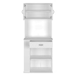 ZUN Capienza Pantry Cabinet, Two Shelves, Double Door, One Drawer, Three Side Shelves -White B20091899