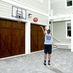 ZUN Wall-mounted basketball hoop, 45 x 29 inches shatterproof back, folding hoop, durable hoop and 99912483