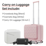 18" Carry On with Front Open Door &Laptop Interlayer, Hard Shell Suitcase Built-In TSA 08080314