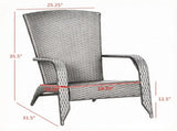 Cream White Outdoor All-Weather Rattan Fire Pit Chair with Soft Cushions Tall Curved Backrest for 72670839