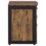 ZUN Antique Nutmeg 3-drawer File Cabinet B062P153724